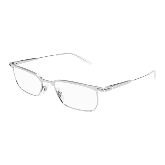 NEW MONTBLANC EYEGLASSES SILVER MEN EYEWEAR MONTBLANC MB0219O 001